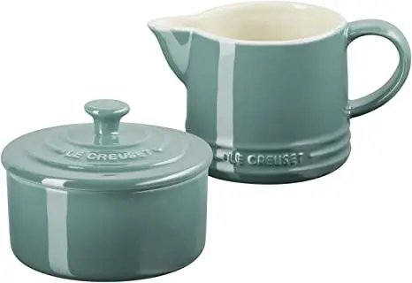 Le Creuset Signature Cream And Sugar Canister Set – Sea Salt Glaze 1