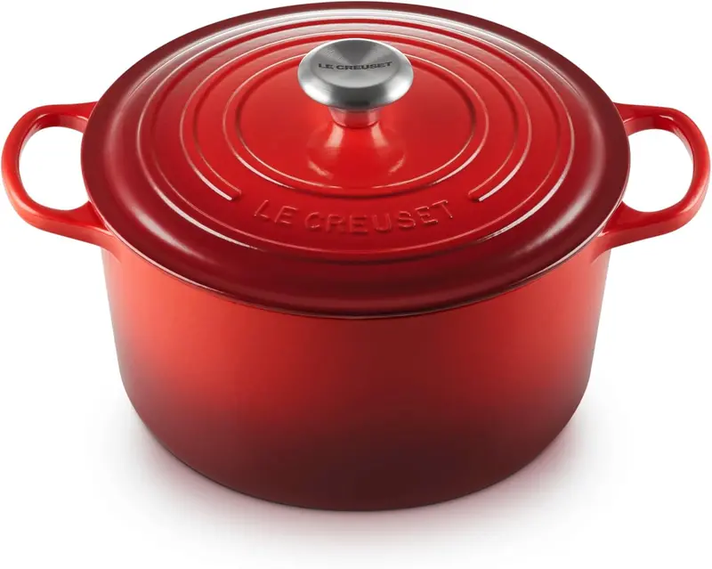 Le Creuset Signature Deep Round Dutch Oven – 6.5 Qt Cerise Red Enamel 1