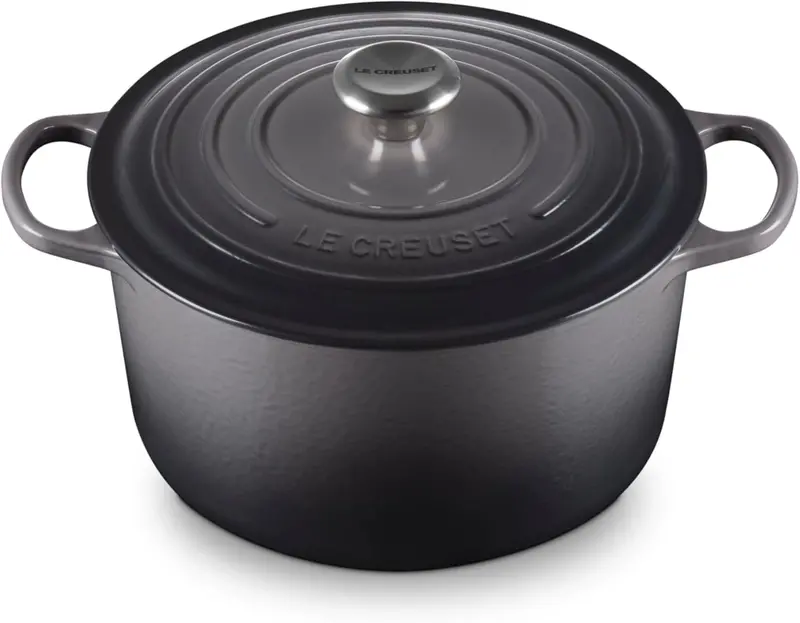 Le Creuset Signature Deep Round Dutch Oven – 6.5 Qt Oyster White Enamel 1