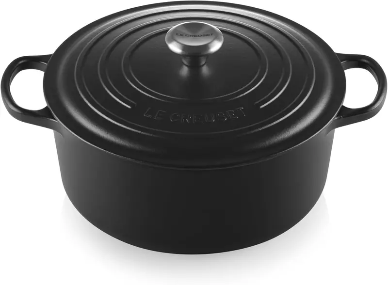 Le Creuset Signature Dutch Oven – 7.25 Qt Licorice Color With Stainless Knob & Engraving 1