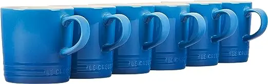 Le Creuset Six-Piece London Mug Set – 12-Ounce Each In Marseille Blue 1