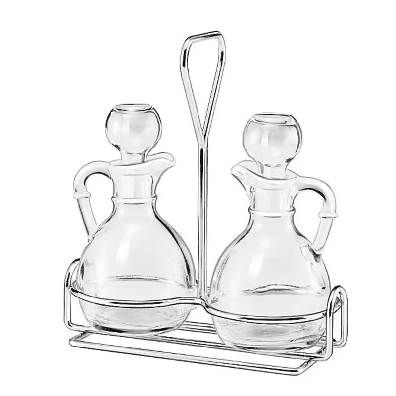 Libbey 3-Piece Glass Cruet Set With Stoppers 1
