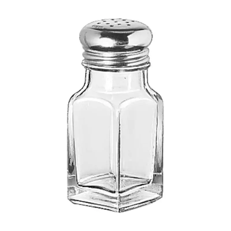 Libbey 97052 Salt And Pepper Shaker Set – 2-Ounce Dual Dispenser, Clear Glass, Case Of 72 1
