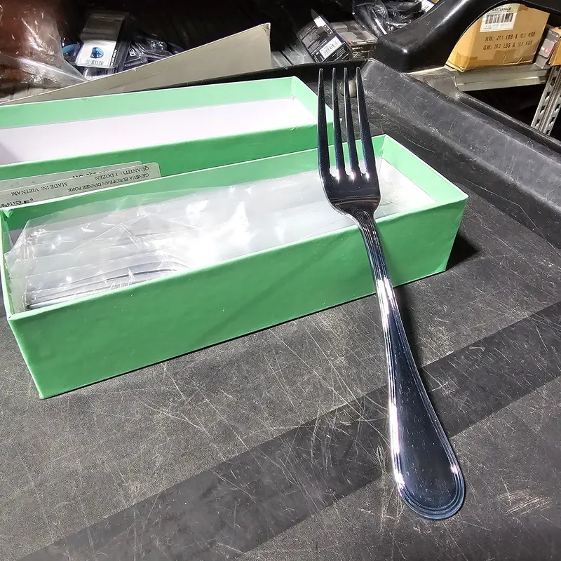 Libbey Geneva Euro Dinner Fork Set – Stainless Steel Flatware (12-Pack) 1