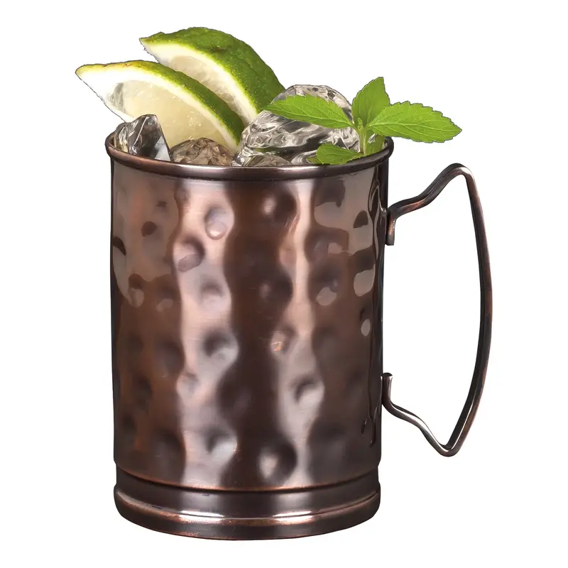 Libbey Hammered Moscow Mule Copper-Plated Mug – 14 Oz, Metal, 12-Count Case 1