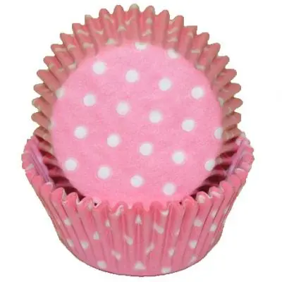 Light Pink Polka Dot Baking Cups – 500 Count (Sku #85-31708) 1