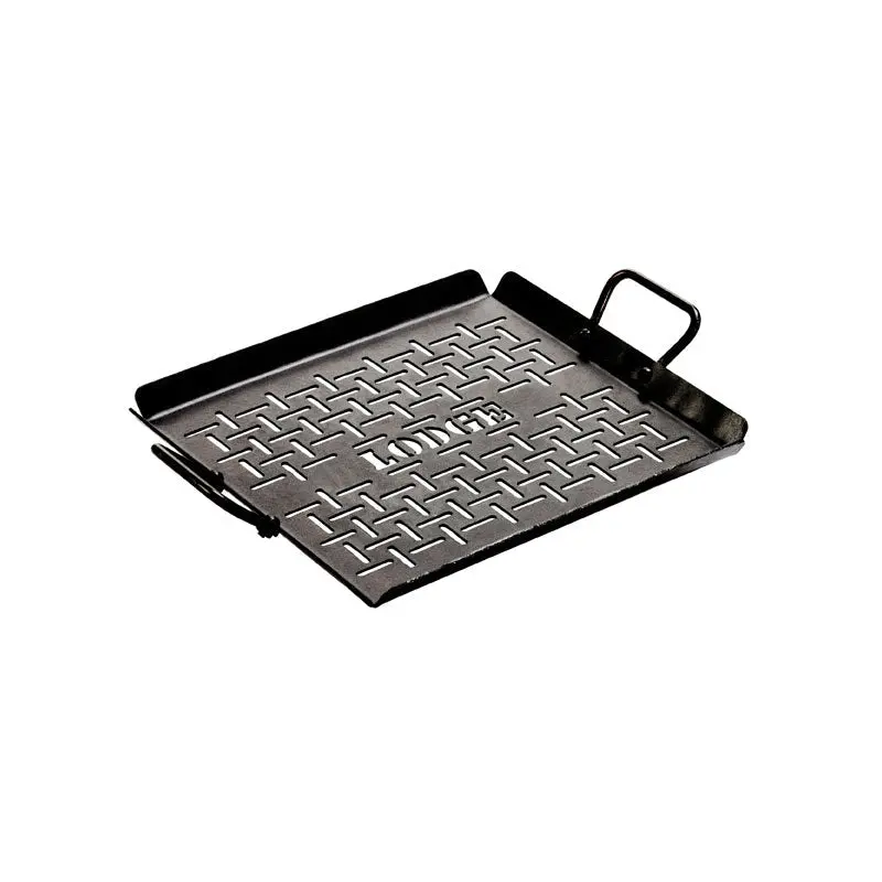 Lodge 12" X 13" Carbon Steel Grilling Pan With Dual Handles 1