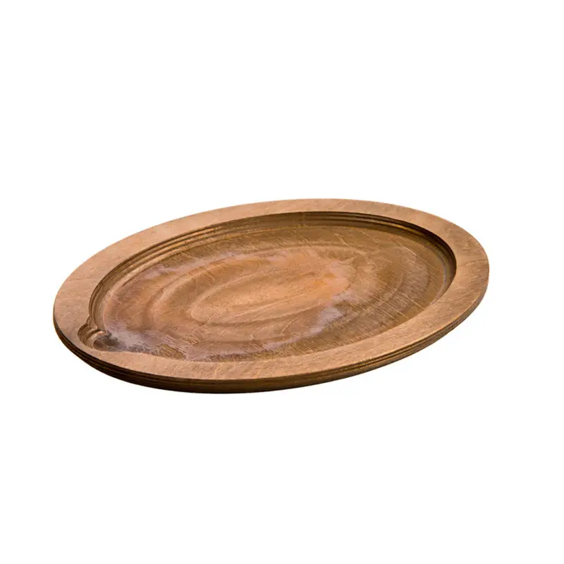 Lodge Oval Walnut Wood Underliner – Stylish Heat-Protective Base 1