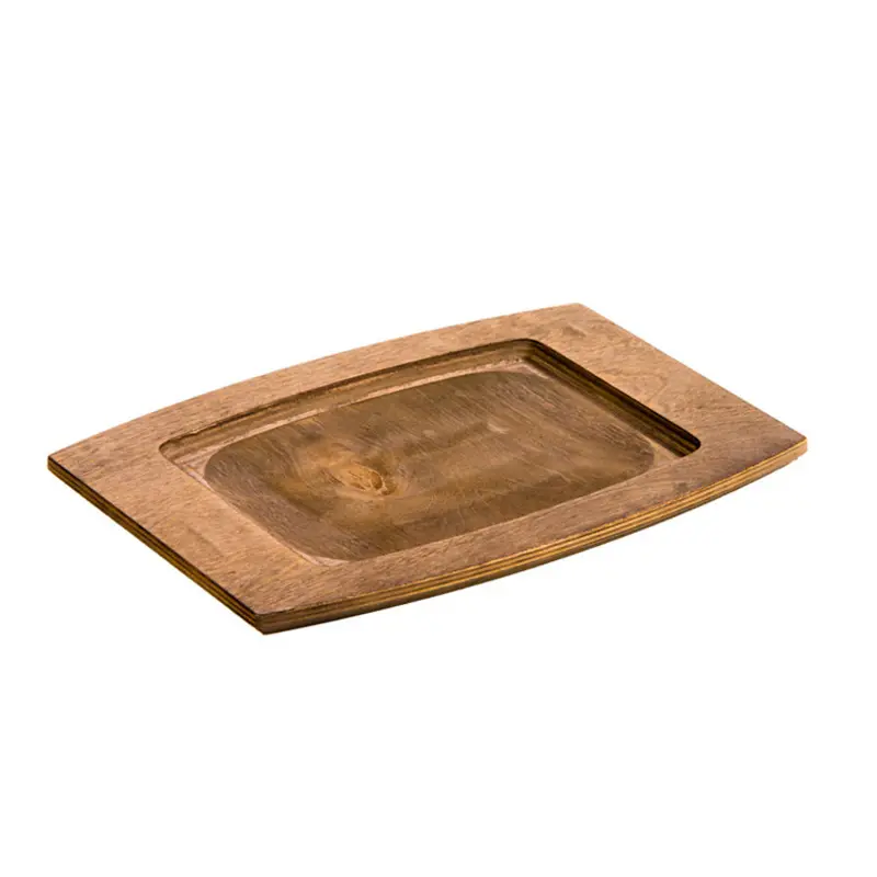Lodge Walnut Rectangular Wood Underliner – 7.75" X 11.5" 1