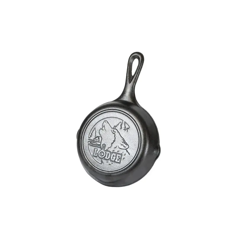 Lodge Wildlife Series 6.5-Inch Wolf-Design Cast Iron Skillet – Final Sale 1