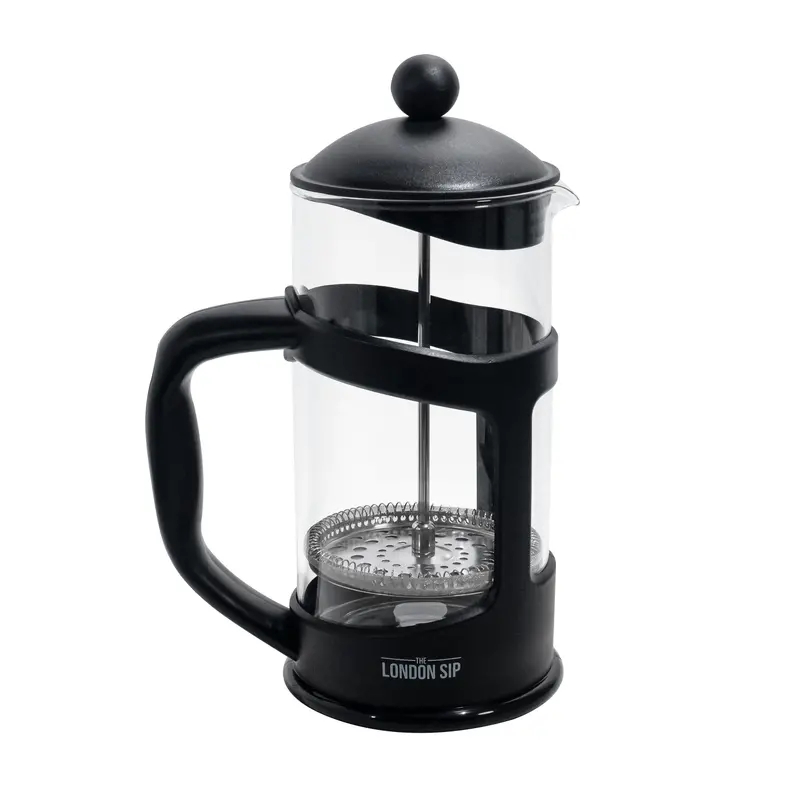 London Sip French Press Coffee Brewer – Borosilicate Glass & Heat-Resistant Frame 1