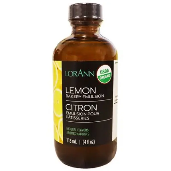 Lorann Organic Lemon Bakery Emulsion – 4-Ounce Bottle 1