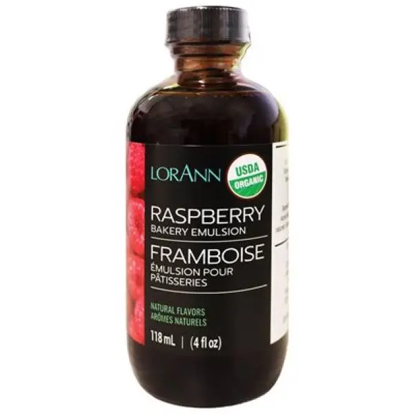 Lorann Organic Raspberry Bakery Emulsion – 4-Ounce Bottle (Best Before: Oct 2024) 1