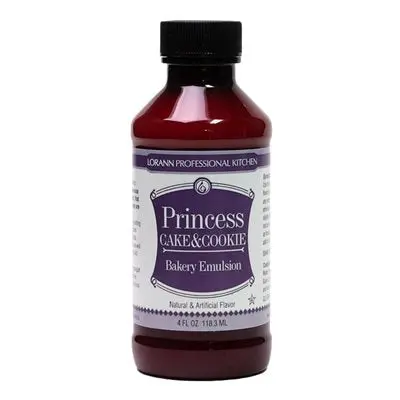 Lorann Princess Cake & Cookie Bakery Emulsion – 4 Oz Concentrated Flavor (Best Before: September 2024) 1