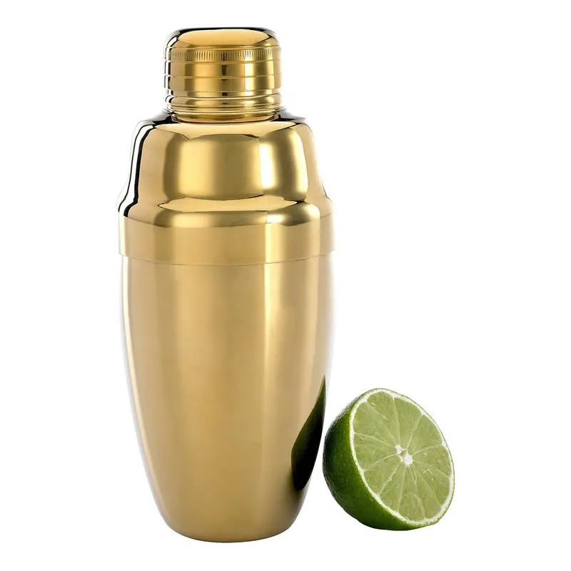 Mercer Barfly Heavy-Duty 3-Piece Shaker Set – 18 Oz Capacity, Gold Finish – Final Clearance 1