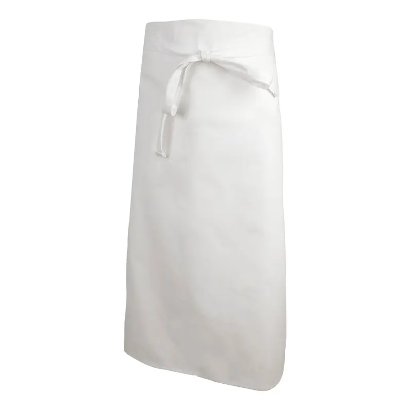 Mercer Genesis All-Over White Bistro Apron – Four-Sided Coverage 1