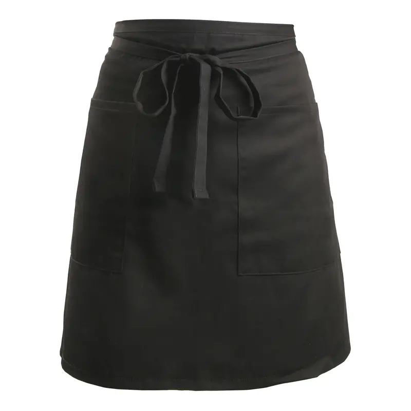 Mercer Genesis Slim-Fit Bistro Apron – Black, Dual-Pocket Design 1