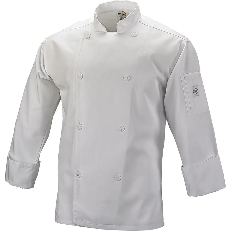 Mercer Genesis Unisex Long-Sleeve Culinary Jacket – White 1