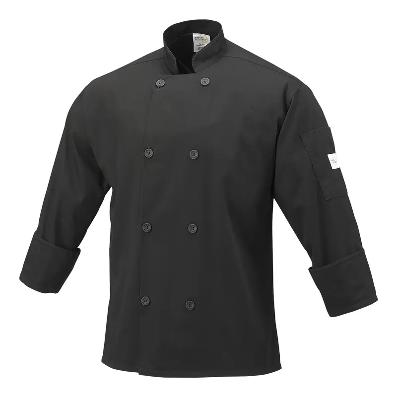 Mercer Millennia Black Long-Sleeve Unisex Chef Jacket 1