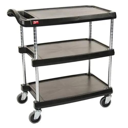 Metro 3-Shelf Commercial Utility Cart – 400 Lb Load Limit, Robust Frame 1
