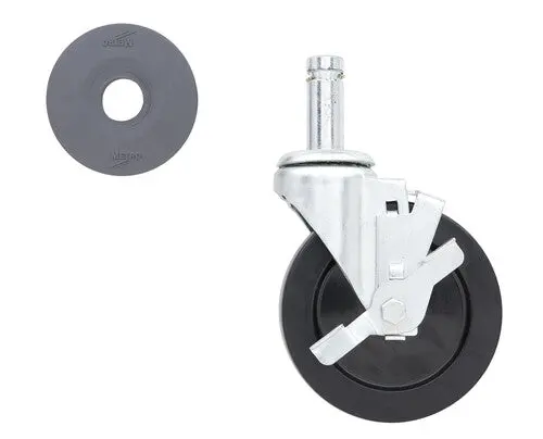 Metro 5-Inch Braking Swivel Rubber Caster 1