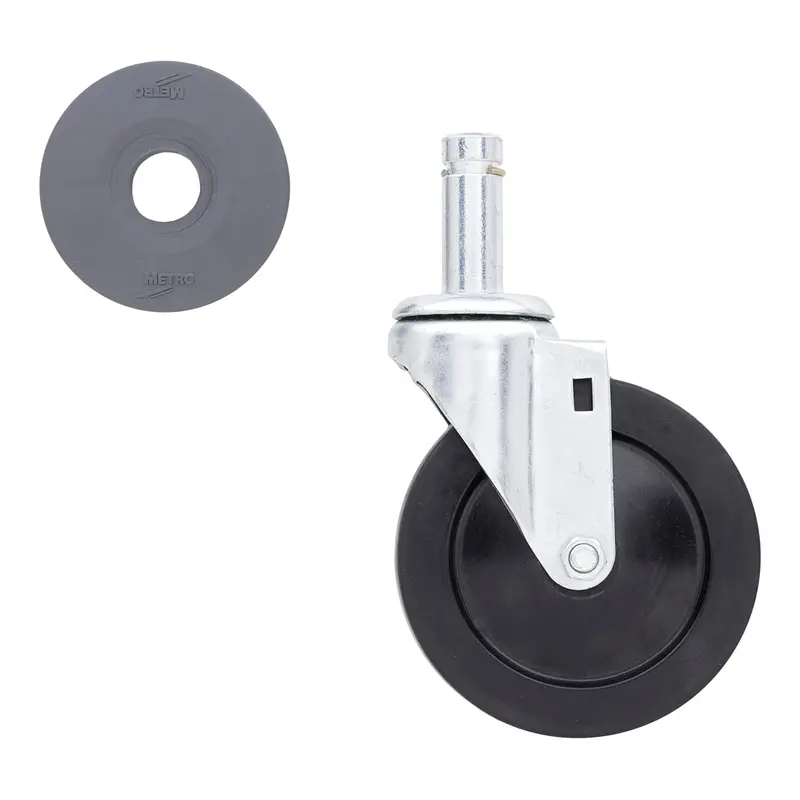 Metro 5-Inch Swivel Rubber Caster For Shelving & Equipment 1