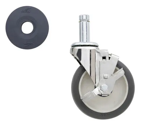 Metro Super Erecta Swivel Caster With Brake – 5-Inch Diameter 1