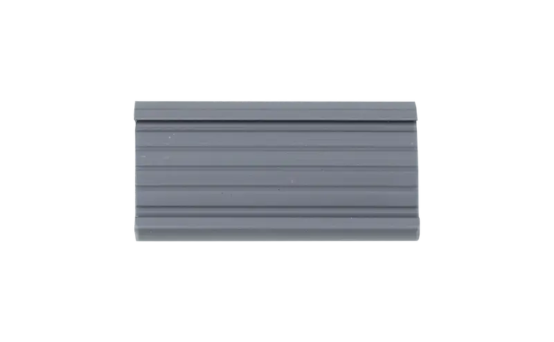 Metro Super Erecta Universal Label Holder – Durable Grey Plastic Design 1