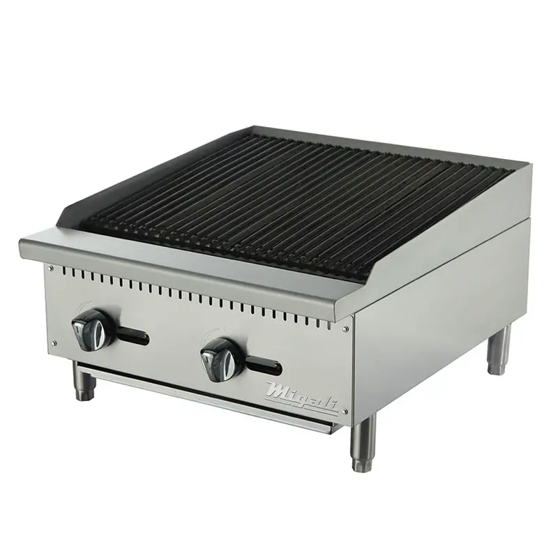 Migali C-Cr24 Char-Rock Broiler – 24" Commercial Broiling Station, 70,000 Btu 1