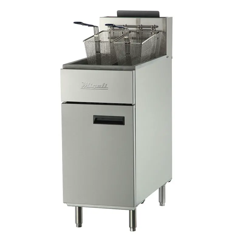 Migali C-F50-Lp Heavy-Duty Commercial Deep Fryer – 50-Lb Capacity, 4 Burners, Liquid Propane (120,000 Btu) 1