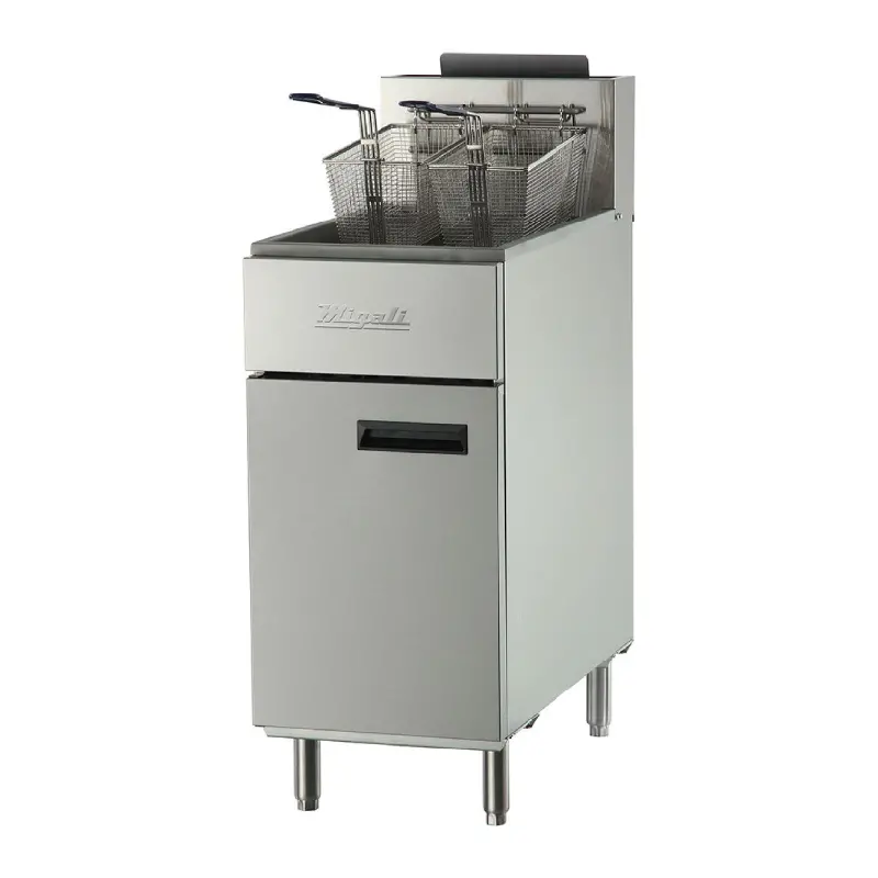 Migali C-F50-Ng Commercial Deep Fryer – 50-Lb Capacity, 4-Burner Natural Gas (136,000 Btu) 1