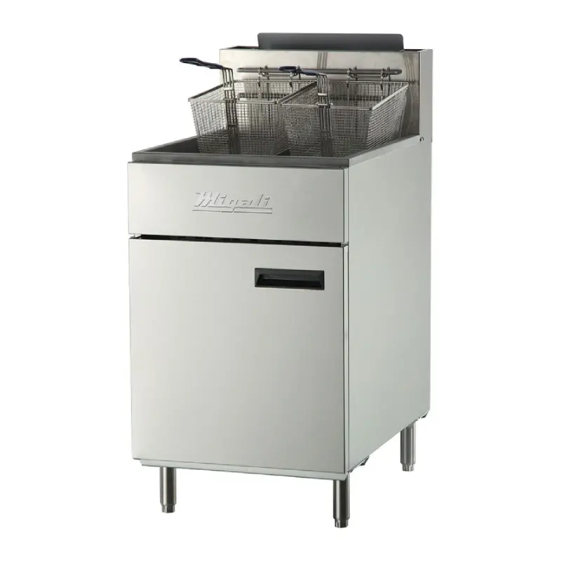 Migali C-F75-Ng Commercial Deep Fryer – 75-Lb Capacity, 5-Burner Natural Gas (170,000 Btu) 1