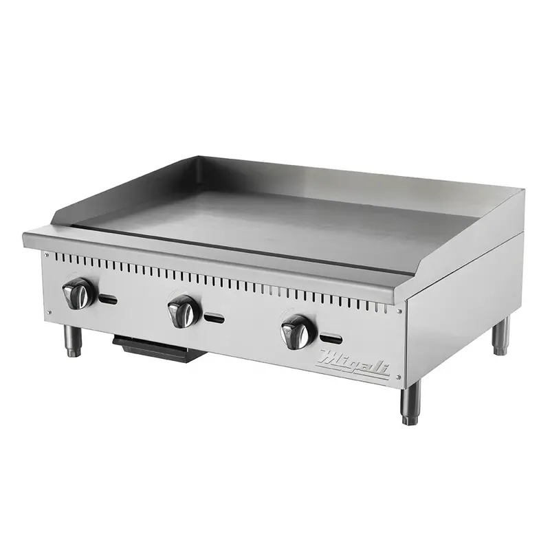 Migali C-G36 Manual Griddle – 36" Wide, Natural Gas Or Liquid Propane Compatible, 90,000 Btu 1