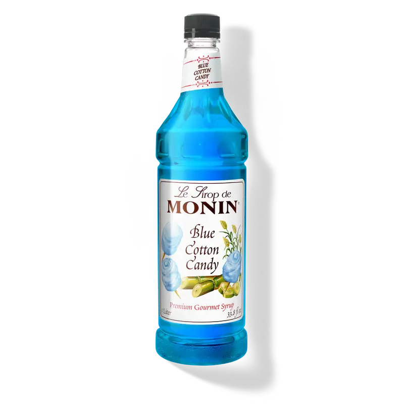 Monin Blue Cotton Candy Syrup – Fun-Filled Pet Bottle 1