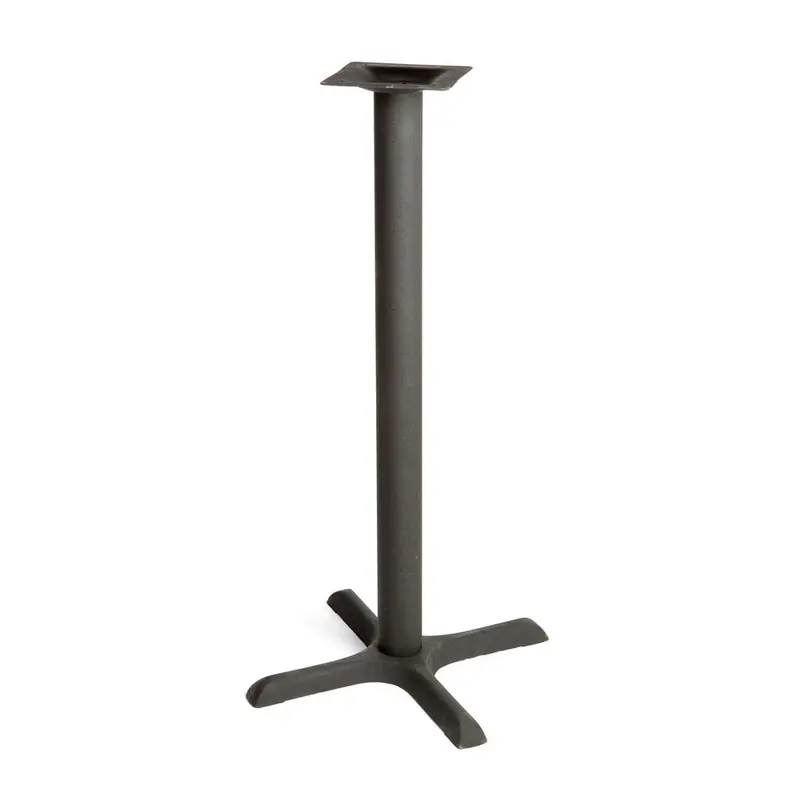 Oak Street B22-Bar Black Cross Table Base – 22" Square, 40.75" Height For Bar Applications 1