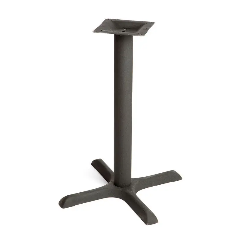 Oak Street B22-Std Black Cross Table Base – 22" Square, 28" Height, Stamped Steel 1