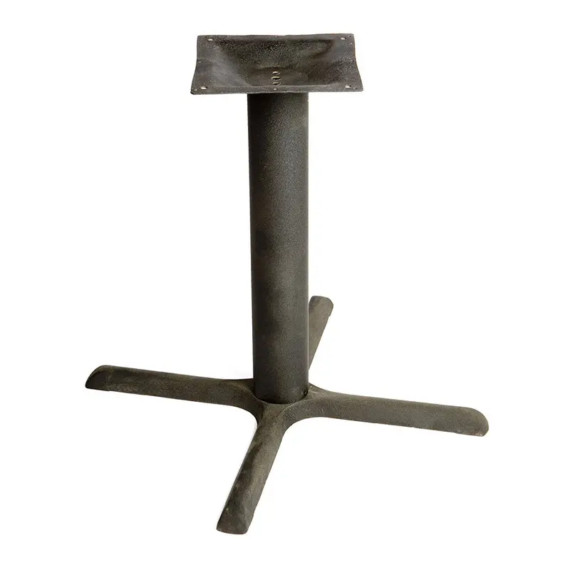 Oak Street B30-Std 30" Square Cross Base – Powder-Coated Black Stamped Steel Table Support 1