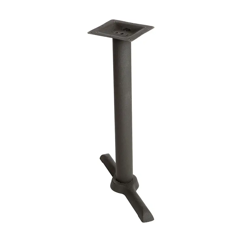 Oak Street B522-Std Black Stamped Steel T-Style Table Base (22" × 11" × 28.75") 1