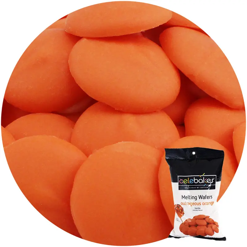 Orange Melting Chocolate Wafers, 1-Pound Pack 1