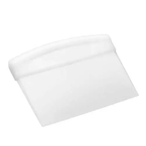 Orbis 6.25" White Polypropylene Dough Scraper For Bakers 1