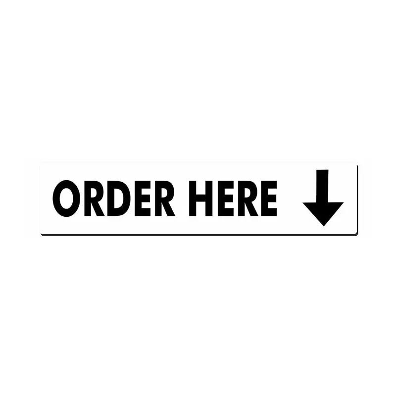 'Order Here' Counter Sign – 22" X 5" Professional Point-Of-Service Marker 1