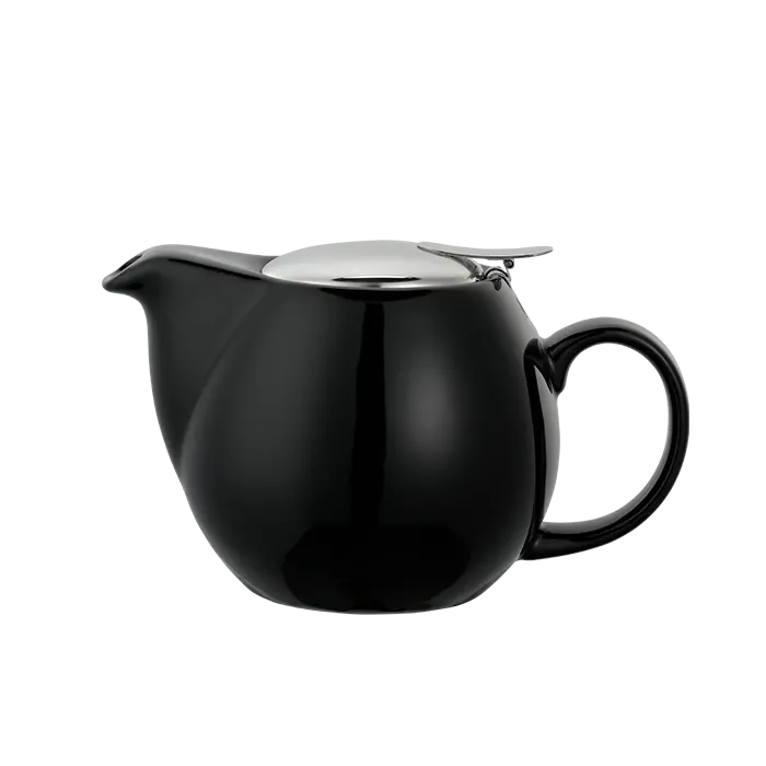 Oval-Shaped Ceramic Tea Pot – 16-Ounce Contemporary Silhouette For Modern Kitchens 1