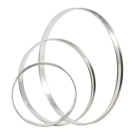 Pack Of 6 Stainless Steel Tart Rings – Matfer 371707 (3.5") 1
