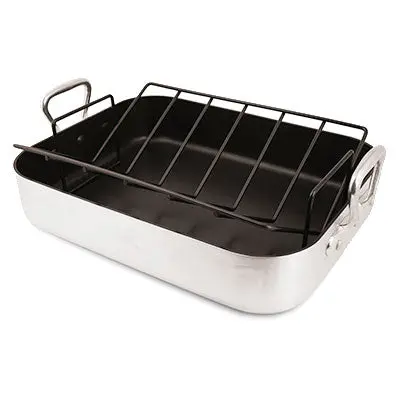 Paderno Aluminum Nonstick Roasting Pan – Heavy-Duty, 12-Inch 1