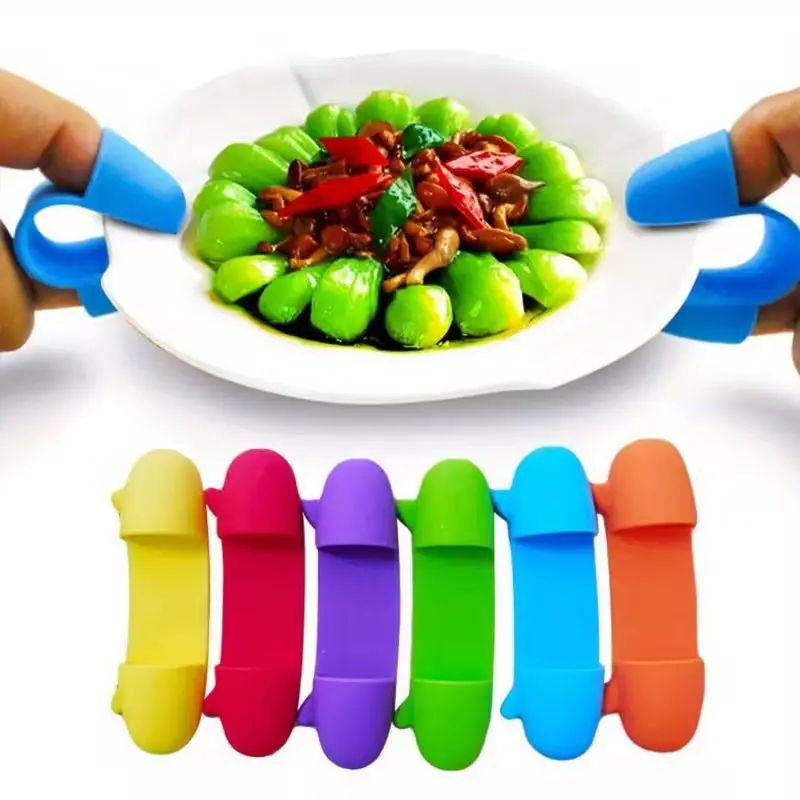 Pair Of Silicone Heat-Resistant Bowl Clamps 1