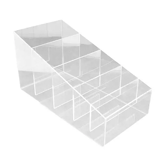 Parker Plastics Sloped Straw Organizer – Clear 5-Compartment Caddy 1