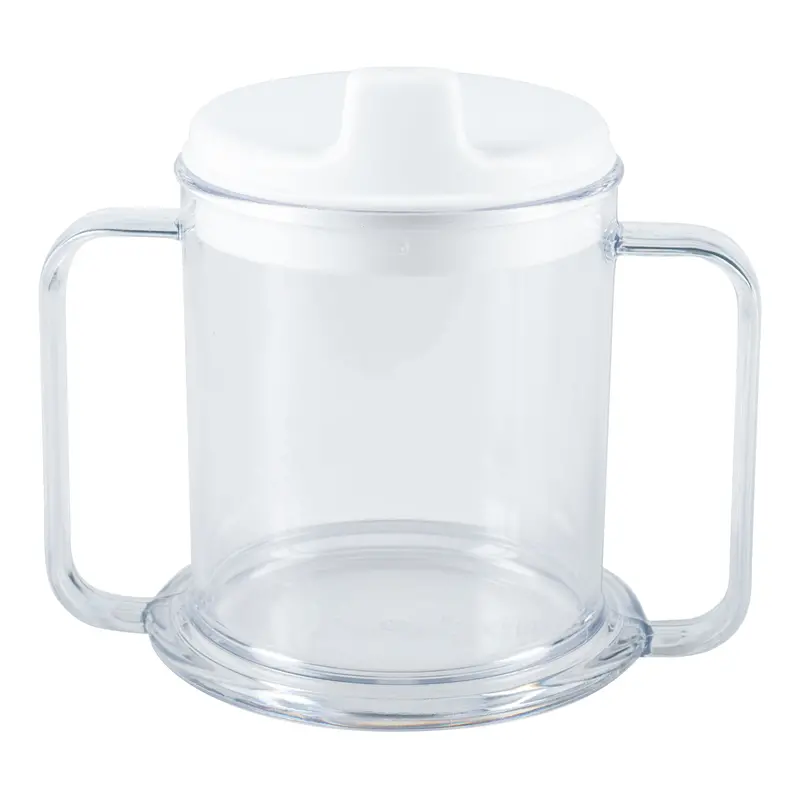 Parsons Adl Double-Handle Clear Mug With Spout Lid – Bpa-Free Plastic 1