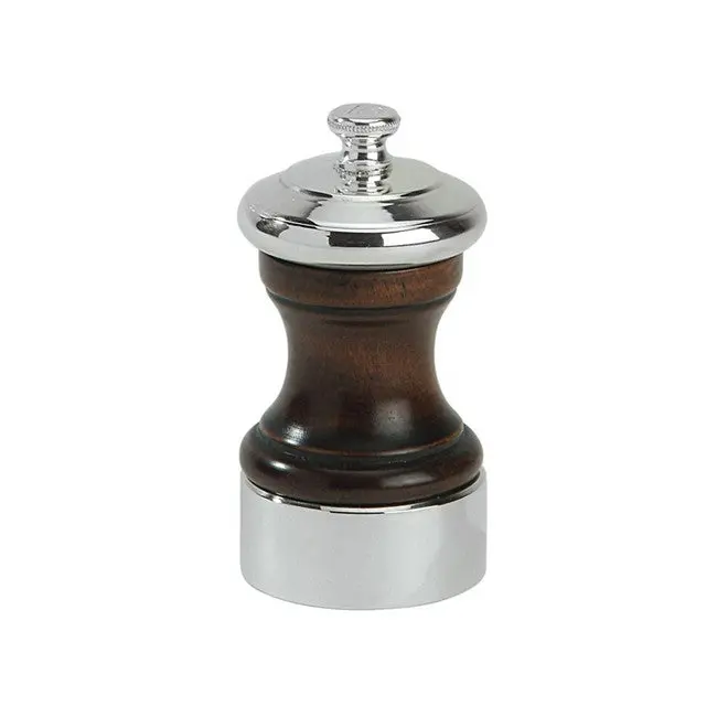 Peugeot Album Palace Antique Brown & Silver-Plated Pepper Grinder – 4 Inch 1