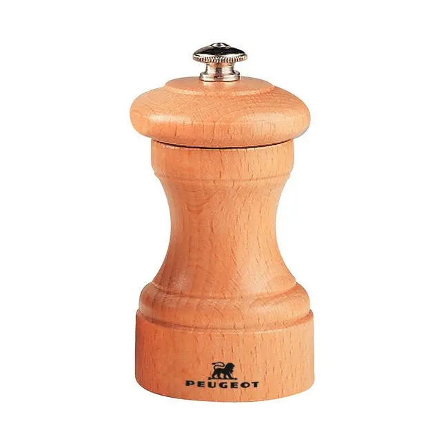 Peugeot Bistro Natural Wood Pepper Grinder – 10Cm Rustic Elegance 1