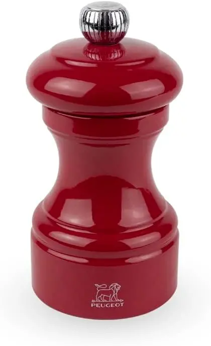 Peugeot Bistro Passion Red Lacquer Salt Grinder – 10 Cm (4 In) 1